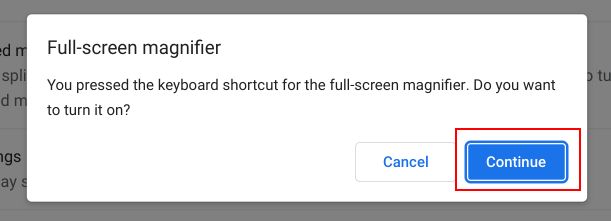 Chrome OS మాగ్నిఫైయర్